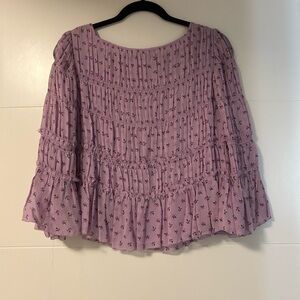 Club Monaco purple floral blouse